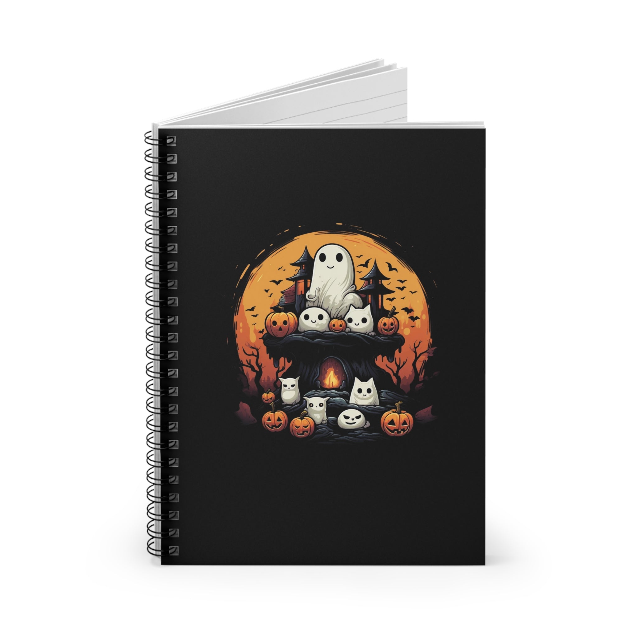 Costume Party | Cute Spooky Halloween Ghost Journal | Spiral Notebook - Ruled Line