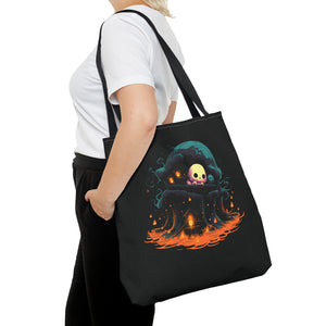 A Place to Hide | Cute Halloween Cat Tote Bag | Spooky Tote Bag | Spooky Accessories | Tote Bag (AOP)