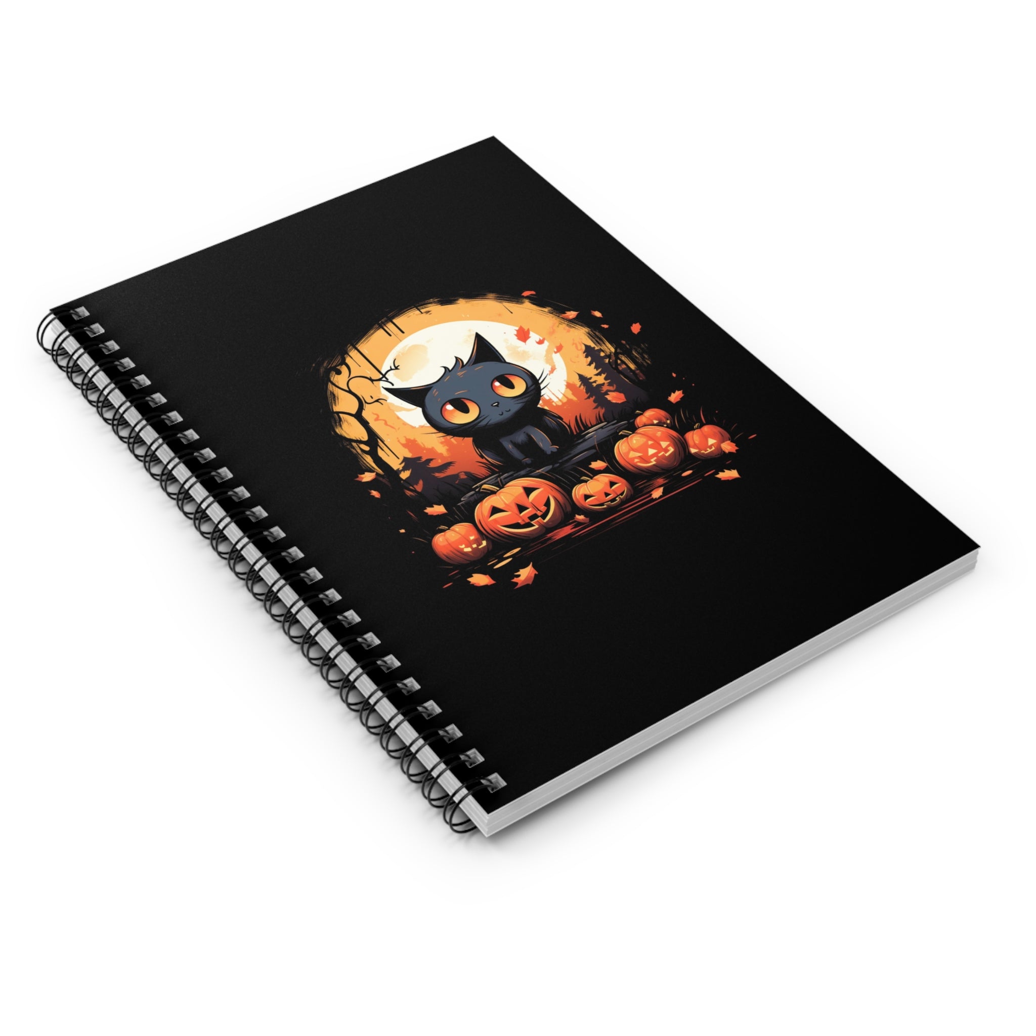 All Hallows Kitty | Halloween Spooky Journal | Spiral Notebook - Ruled Line