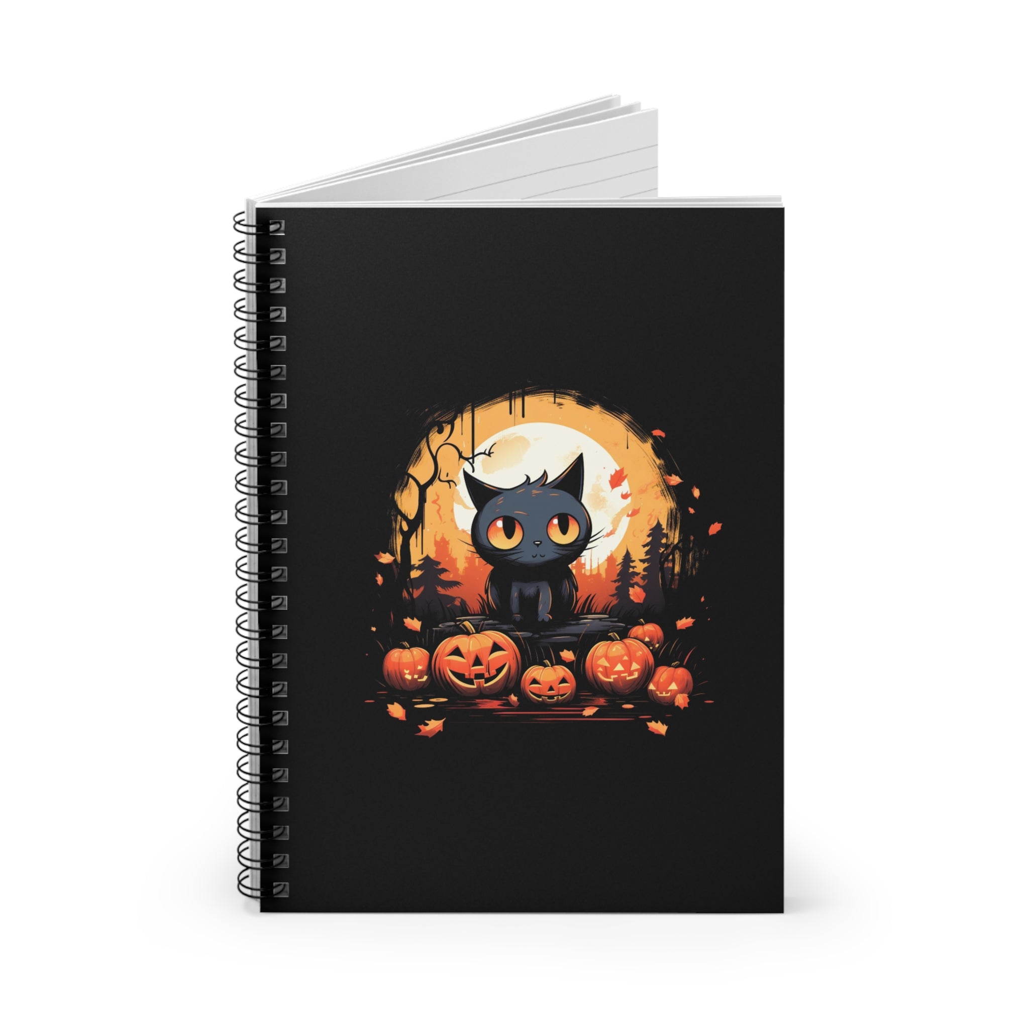 All Hallows Kitty | Halloween Spooky Journal | Spiral Notebook - Ruled Line