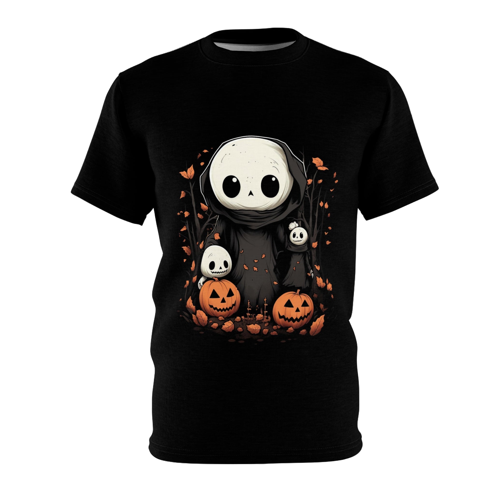 Ghost Friends | Halloween Cute Horror Apparel T-Shirt | Unisex Cut & Sew Tee (AOP)