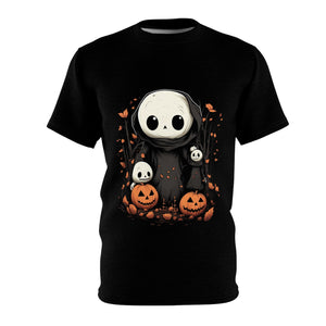 Ghost Friends | Halloween Cute Horror Apparel T-Shirt | Unisex Cut & Sew Tee (AOP)