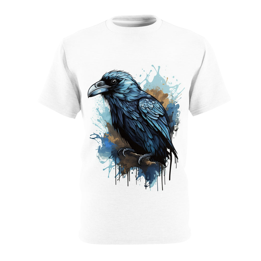 Sentinel | Horror T-Shirt | Raven Shirt | Spooky | Halloween Clothes | Unisex Cut & Sew Tee (AOP)