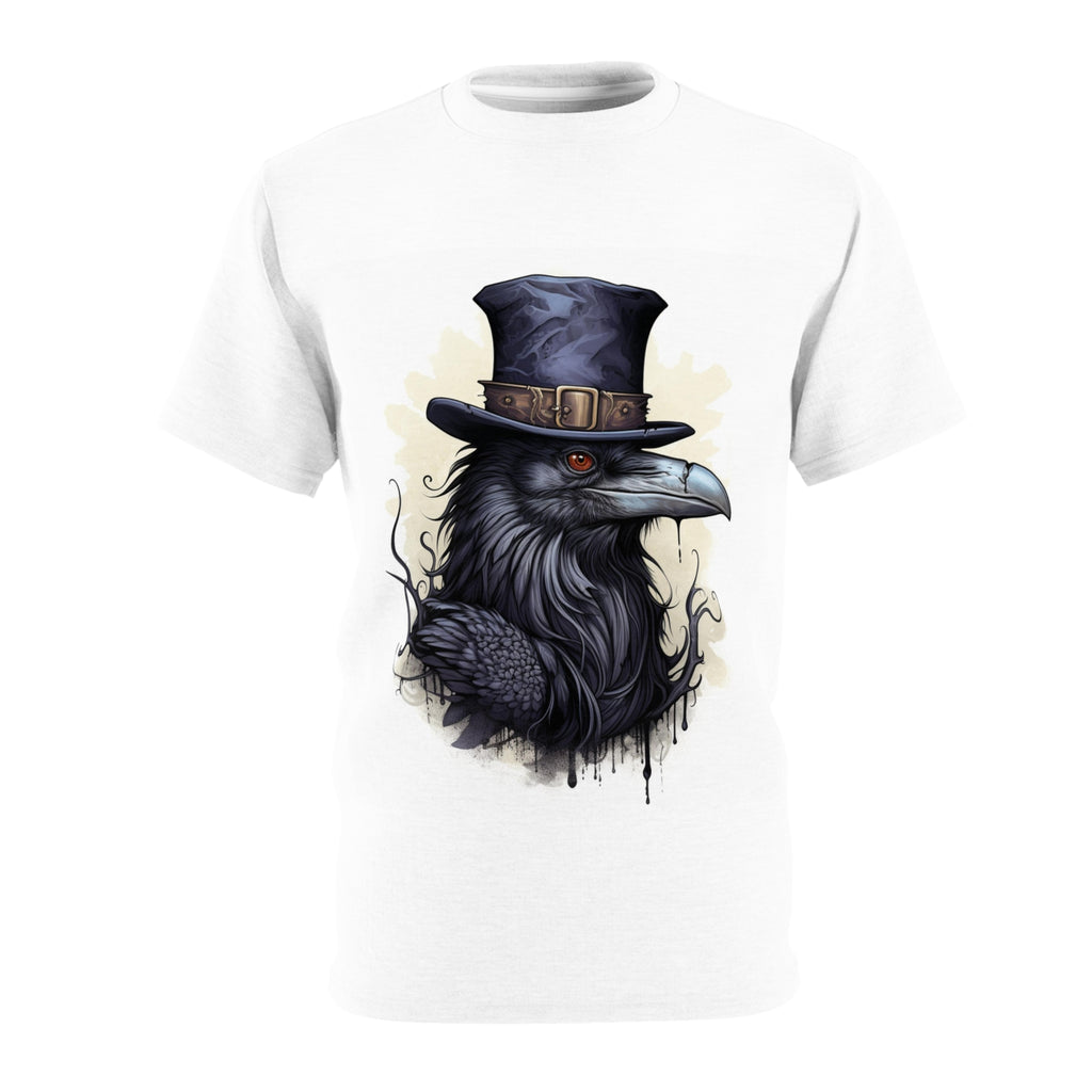 My Dear Watson | Raven in a Top Hat | Horror Clothing | Spooky T-Shirt | Victorian | Unisex Cut & Sew Tee (AOP)