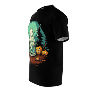 Are You Scared Yet? | Halloween Horror Ghost T-Shirt Apparel | Unisex Cut & Sew Tee (AOP)