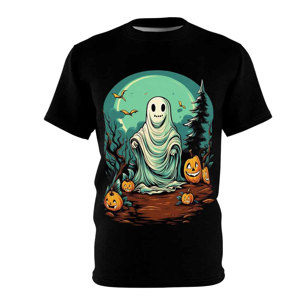 Are You Scared Yet? | Halloween Horror Ghost T-Shirt Apparel | Unisex Cut & Sew Tee (AOP)