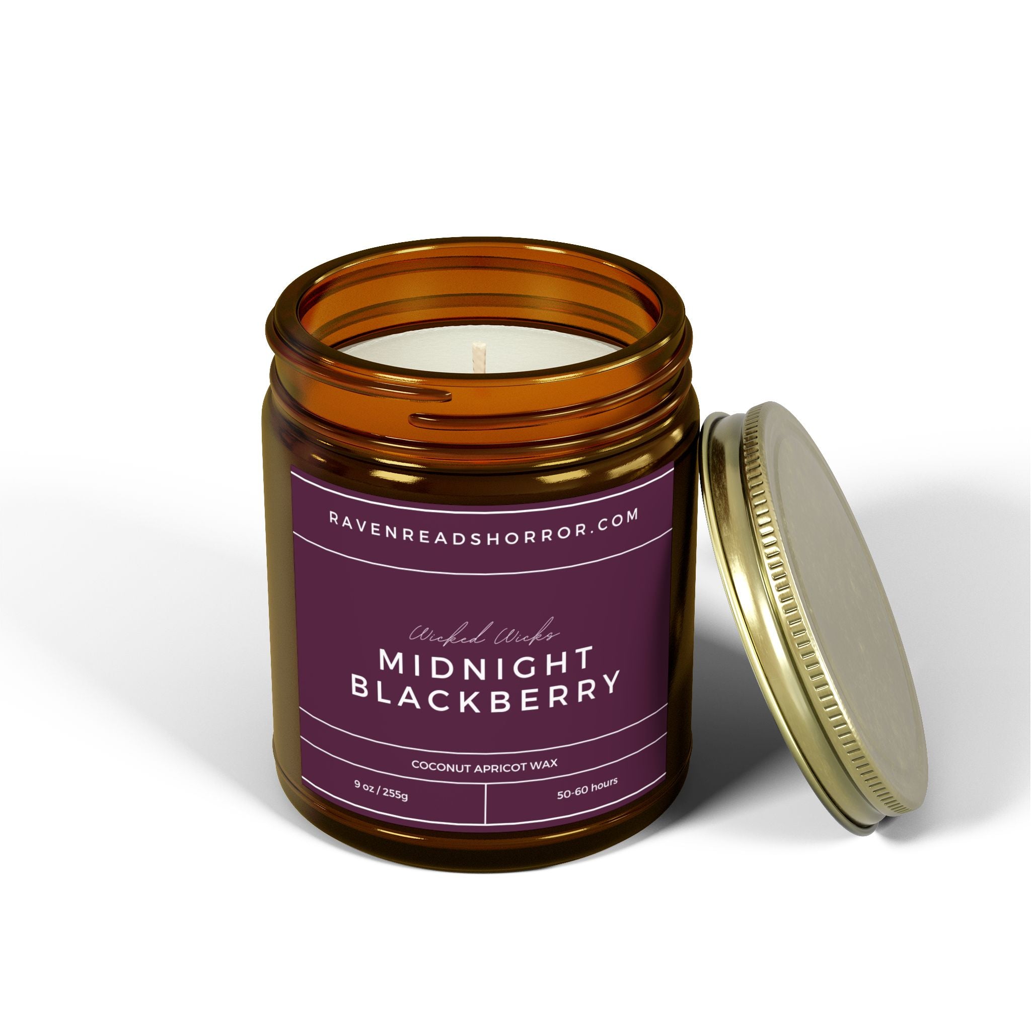 Midnight Blackberry Scented Candle | 9oz | Coconut Apricot Wax