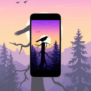 Mobile Wallpaper: Ravens in the Night #5