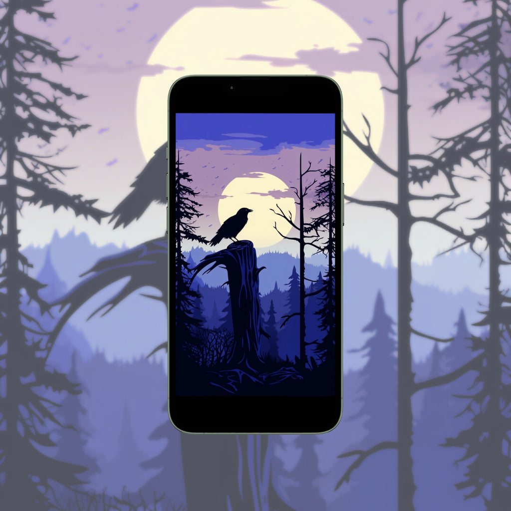 Mobile Wallpaper: Ravens in the Night #1